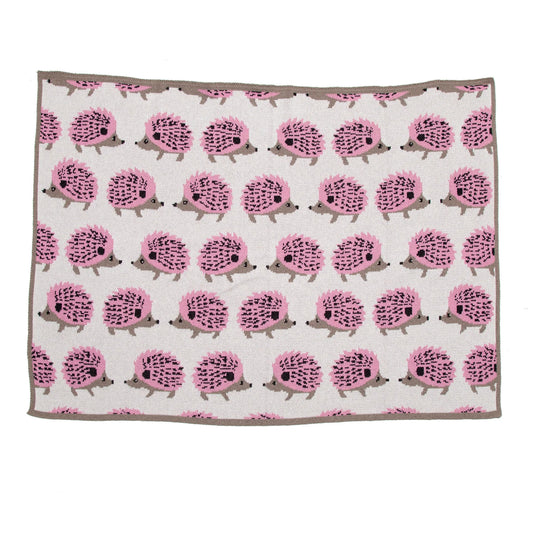Baby Hedge Hog Throw - Petal Pink