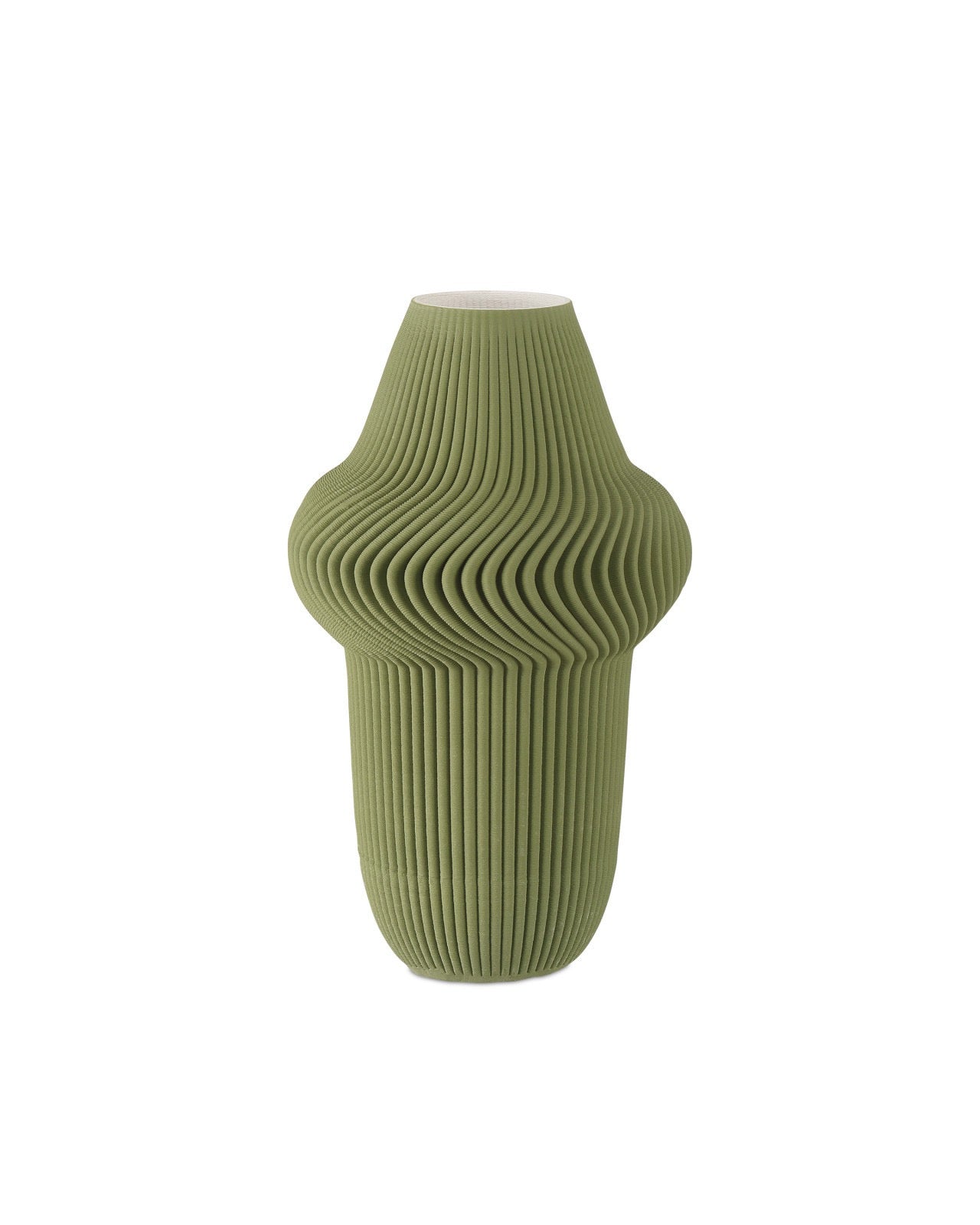 Green Plisse Medium Vase - Thumbnail 2