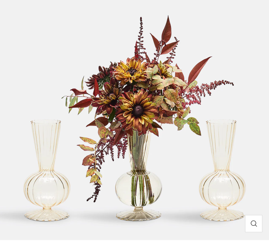 Tess Bud Vase in Champagne, Set of 3 in a Box