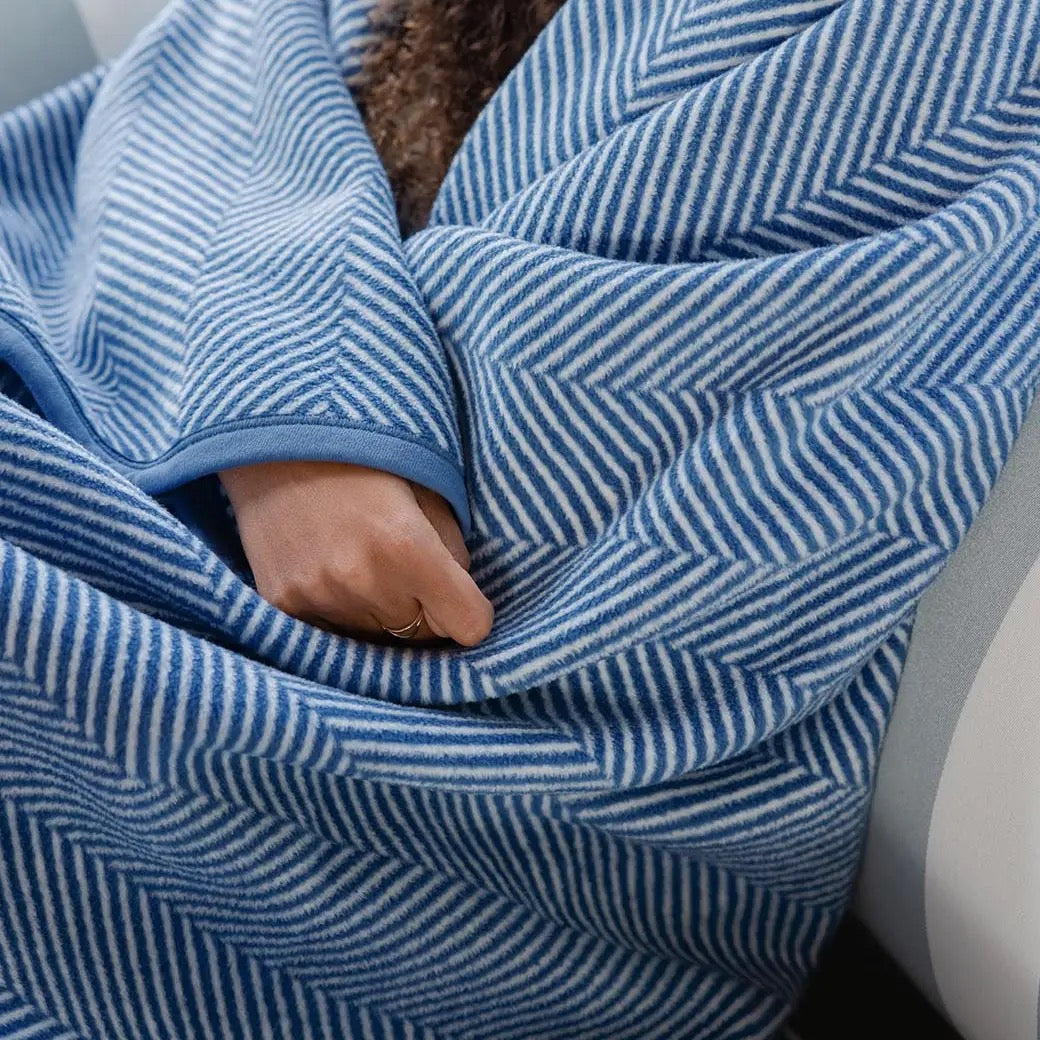 Harborview Family Size Herringbone Blanket, 90" x 90"