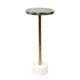 Round Green Agate And White Marble Martini Table