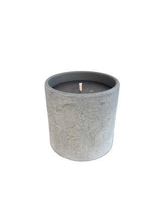 Cylindrical Flowerpot Grey Candle