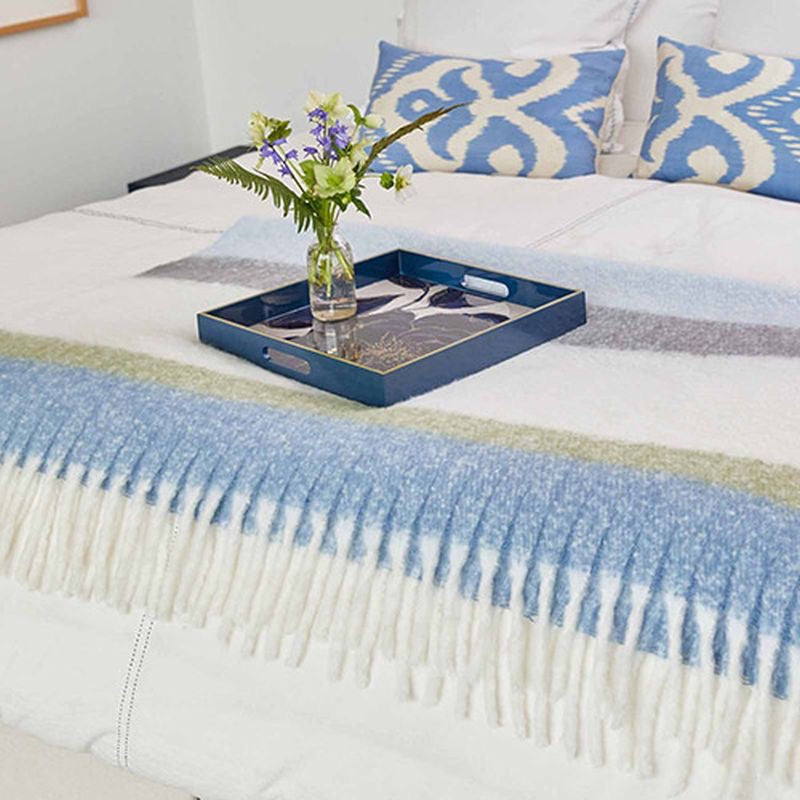 Blue Grey Cuddle Throw