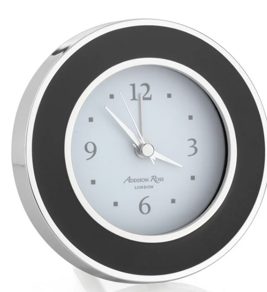 Black& Silver Silent Clock