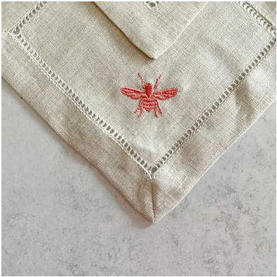 Bee Linen Coasters