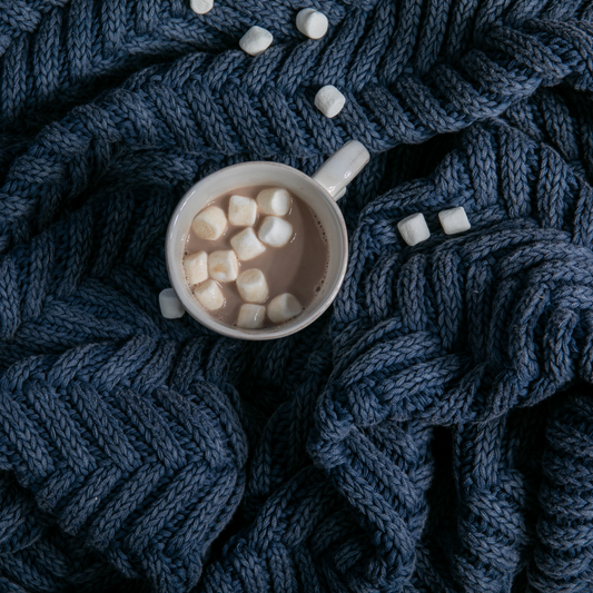Washed Curvy Blanket / Blue