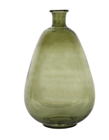 Aster Hammered Glass Vase, Green
