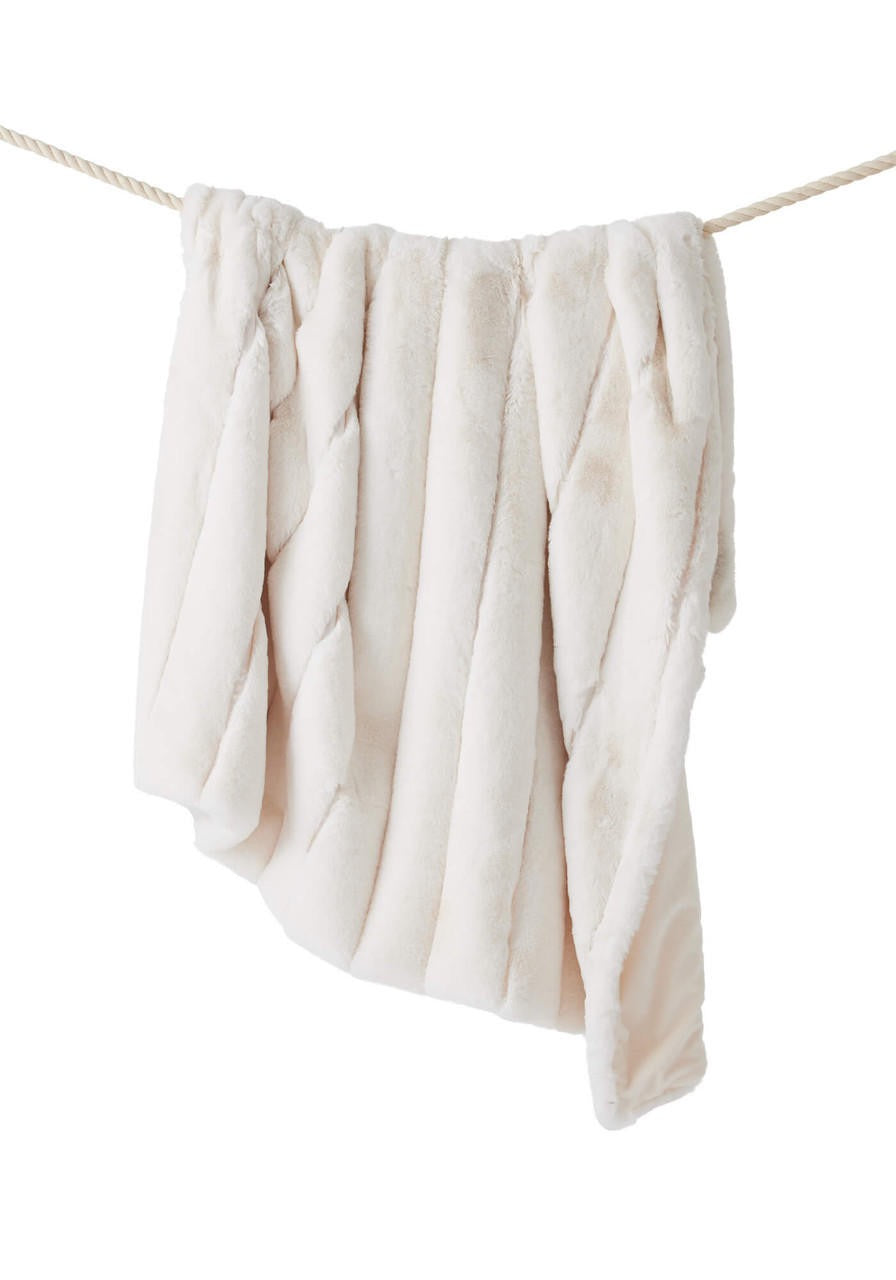 Posh Ivory Throw