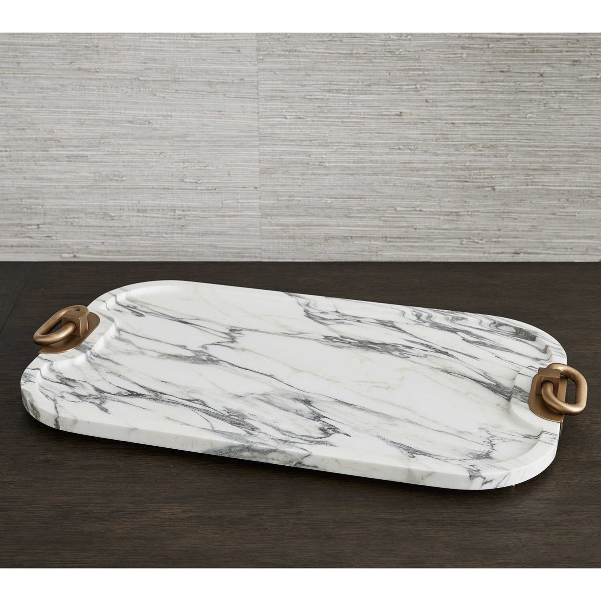 Hippodrome Tray Arabescato Marble