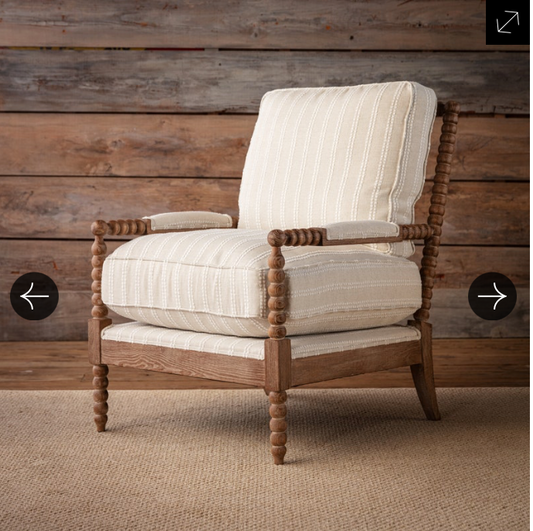 Chalk 1930 Spool Accent Chair