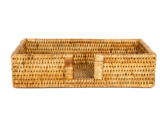 RATTAN GUEST TOWEL HOLDER HONEY BROWN