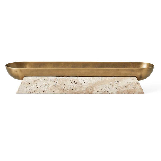 Raised Travertine Bowl