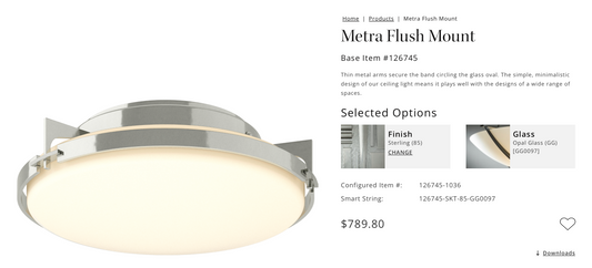 Metra Flush Mount, Sterling