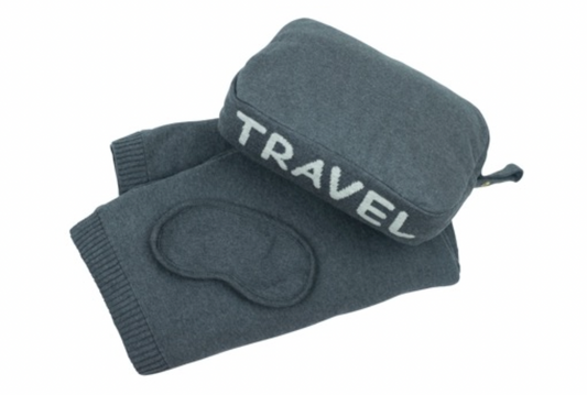 Grey Travel Blanket Set