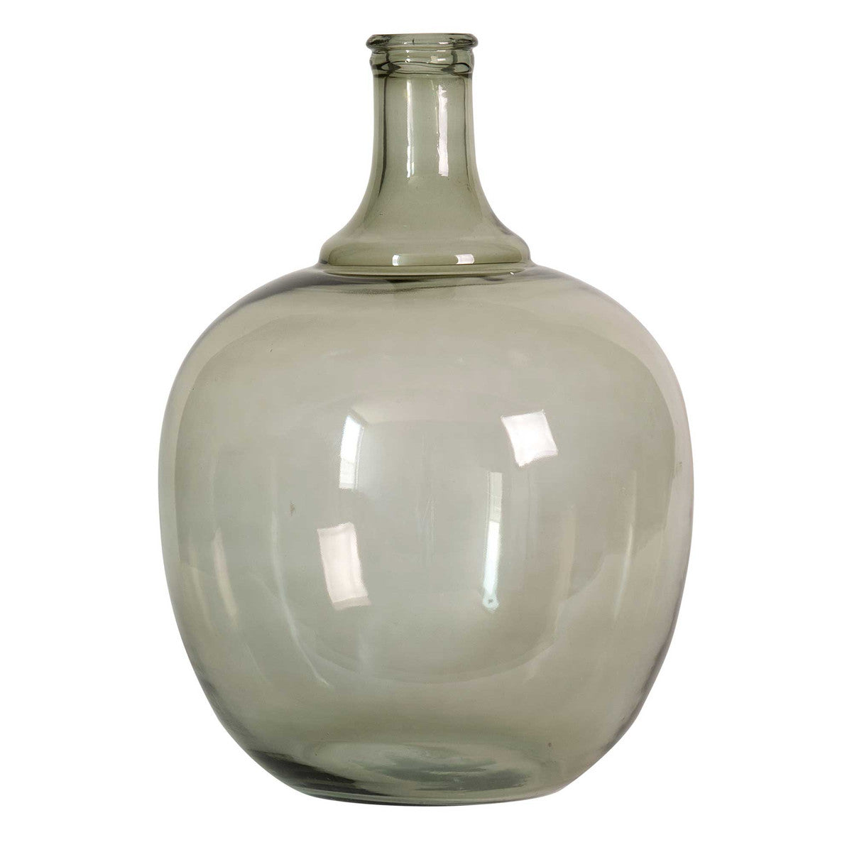 Green Glass Wine Vessel, 18"