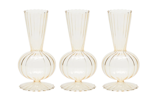 Tess Bud Vase in Champagne, Set of 3 in a Box