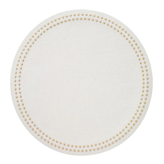 Pearl Easy Care Placemat - Set of 4 - White/Gold