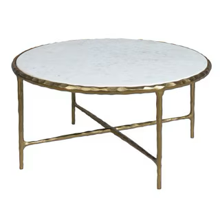 Metal and Marble Coffee Table