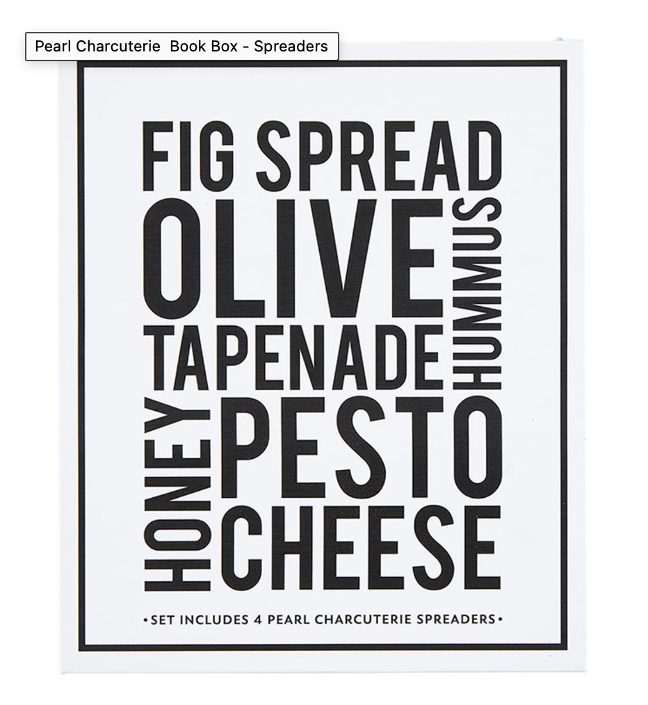 Pearl Charcuterie Spreaders Book Box