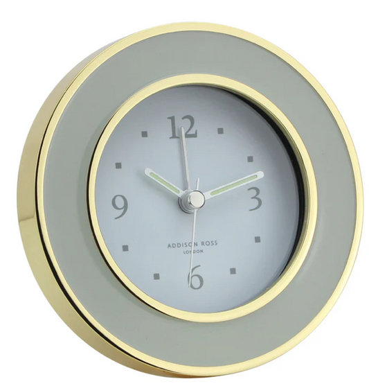 Stone Grey & Gold Alarm Clock