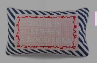 Paris Needlepoint Pillow