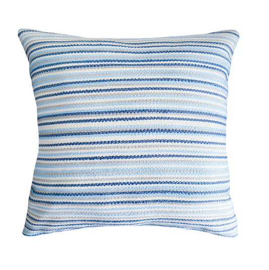 Blue Yacht Stripe 20x20 Indoor/Outdoor Pillow