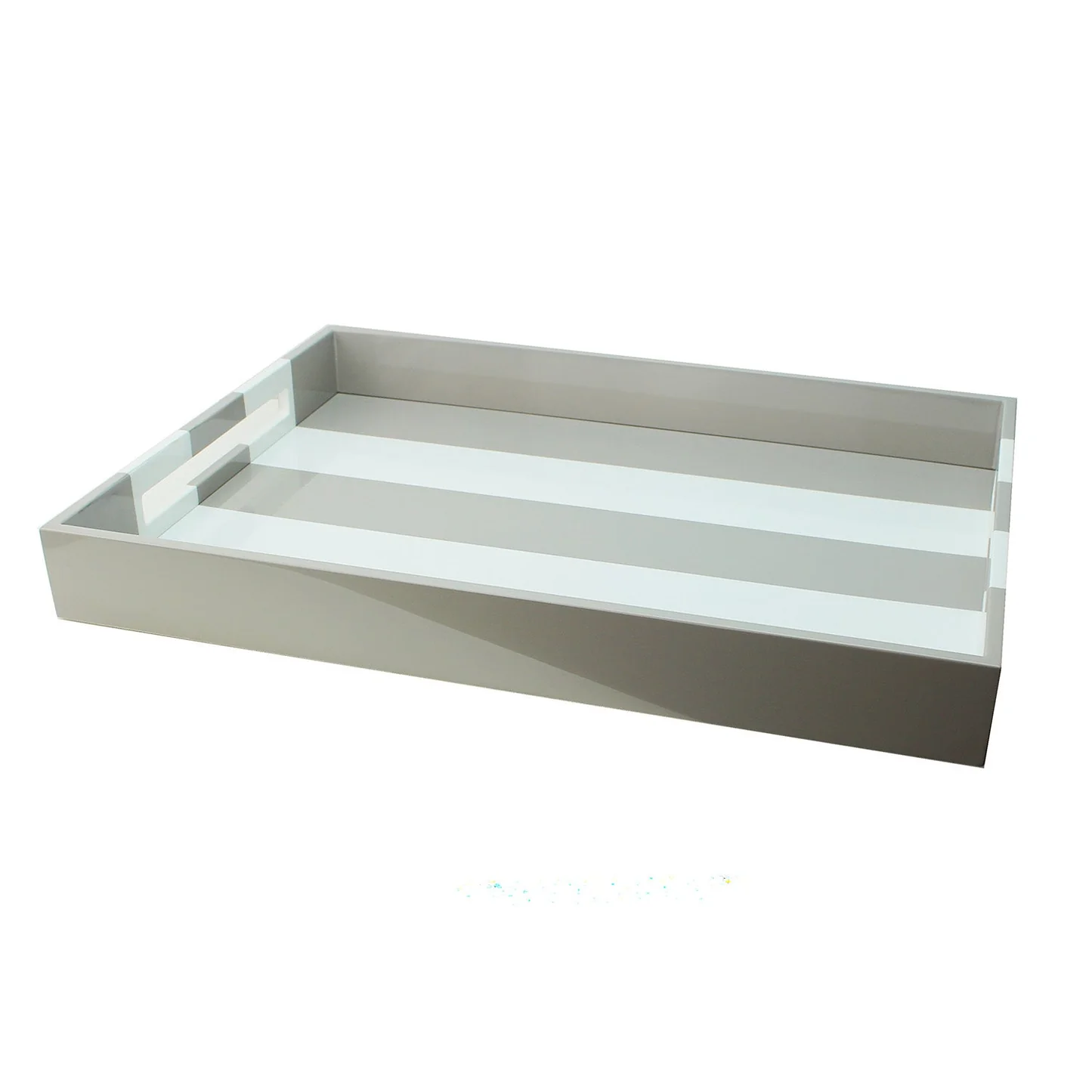 Chiffon Grey Striped Large Tray