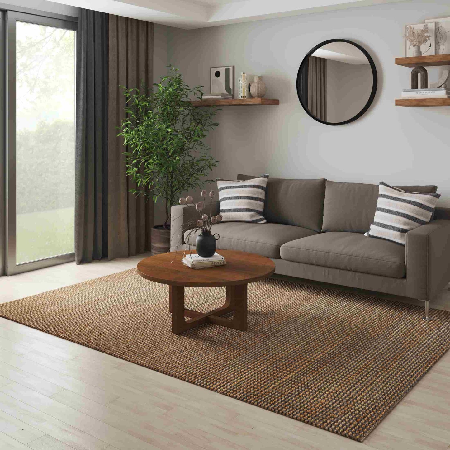 Dark Gray/Natural 2' x 3' Rug