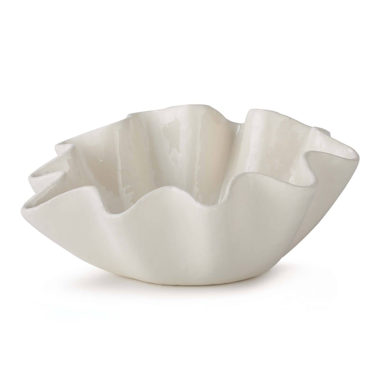 Ruffle Large Ceramic Bowl