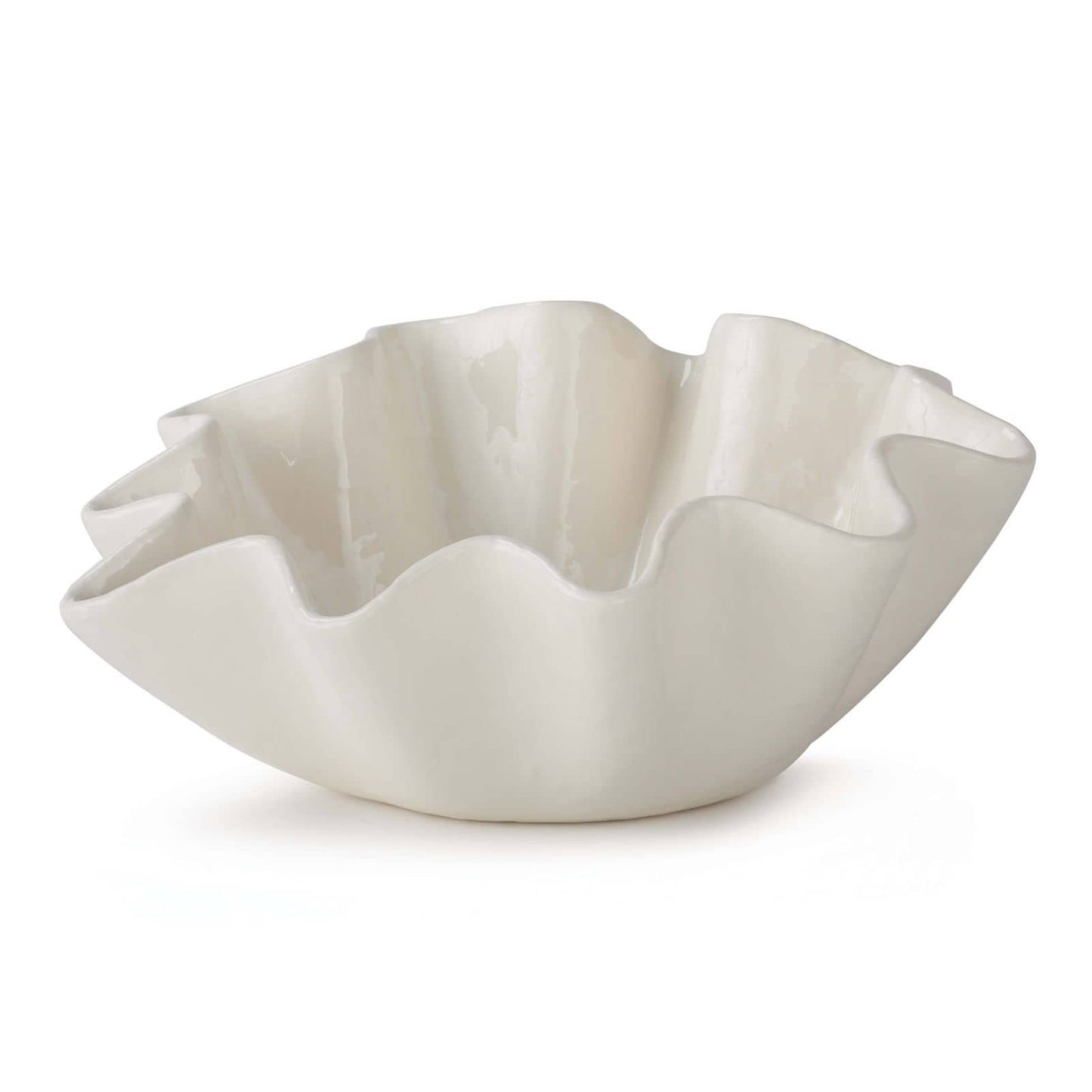 Ruffle Large Ceramic Bowl