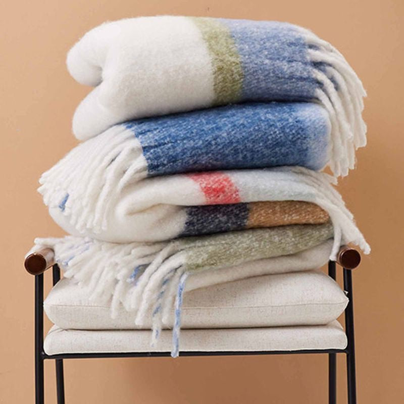 Blue Grey Cuddle Throw