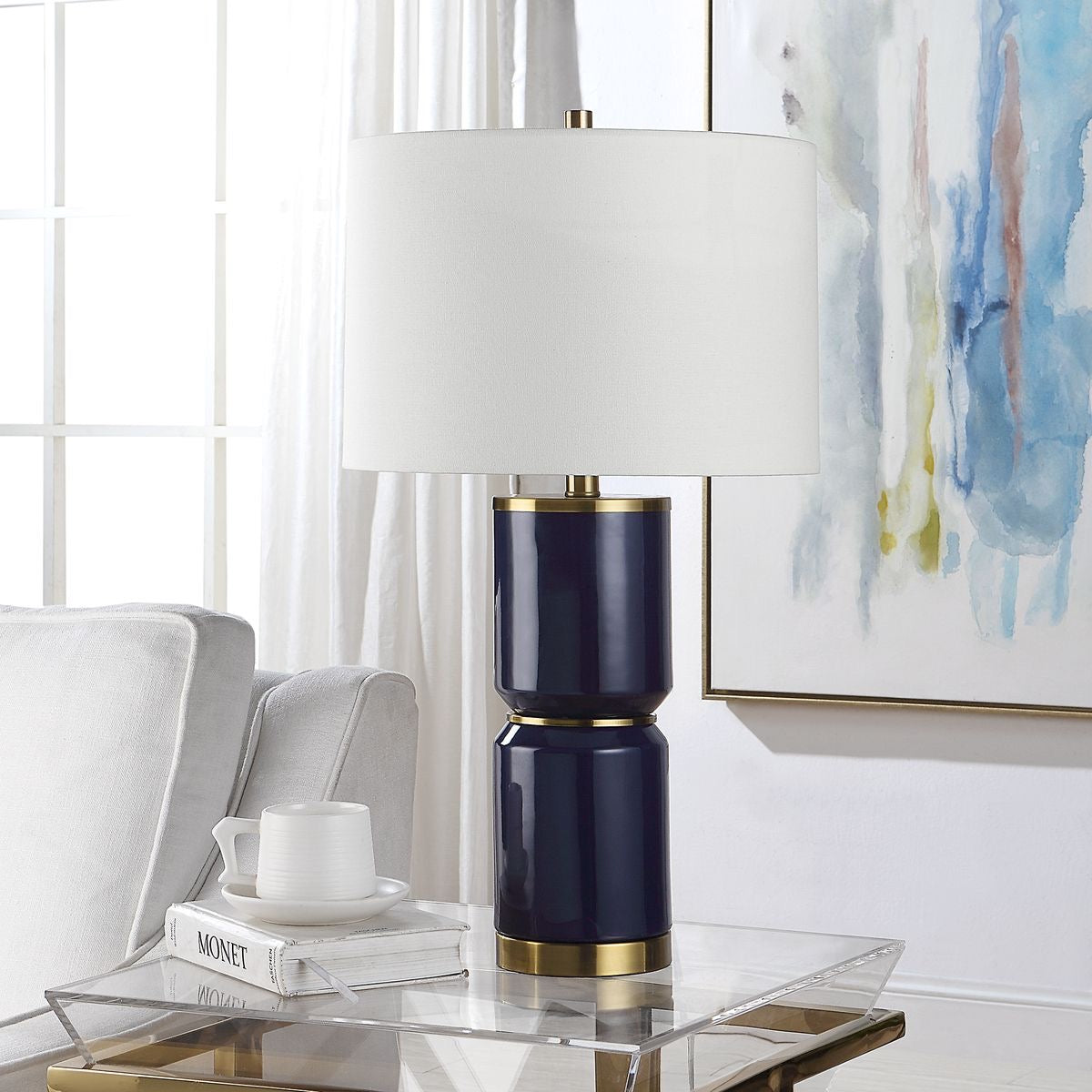 Blue Thalia Table Lamp