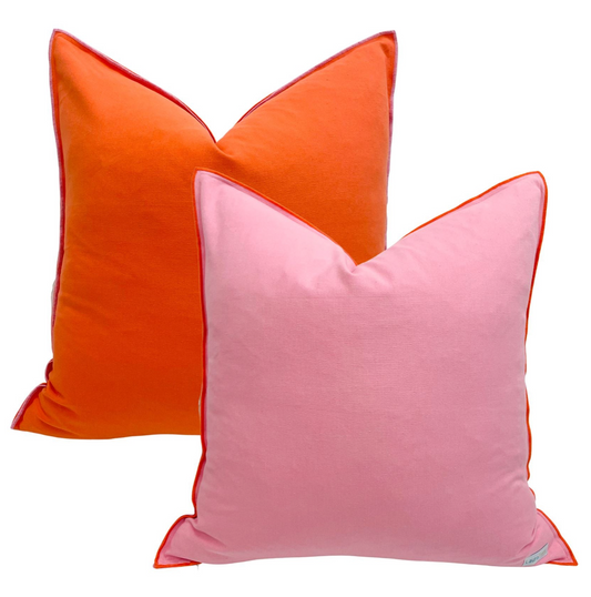 Pink/Orange Two-Toned Pillow