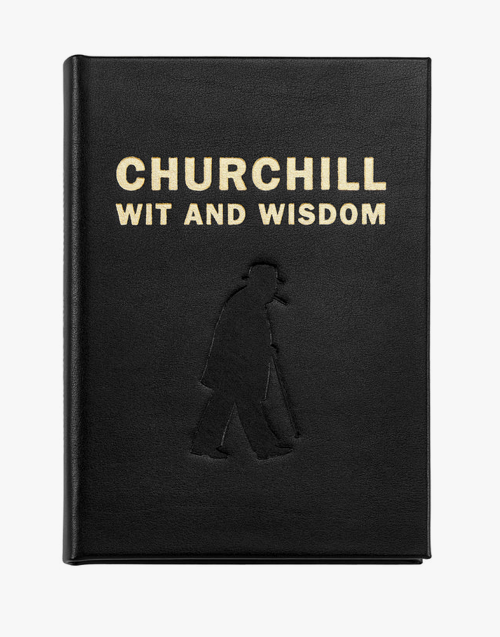 Churchill Wit and   Wisdom - Leather Bound Book