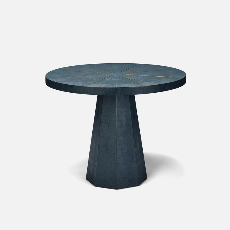 Ilana Side Table 38 x 30 Shagreen/Metal